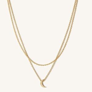 Mejuri Layered Moon Necklace